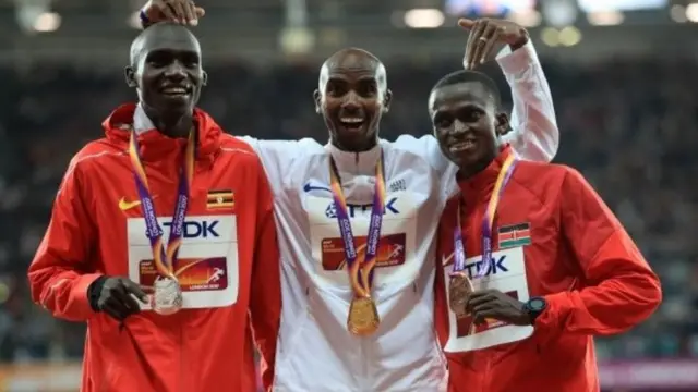 الفائزون الثلاثة في ساق 10 آلاف متر
