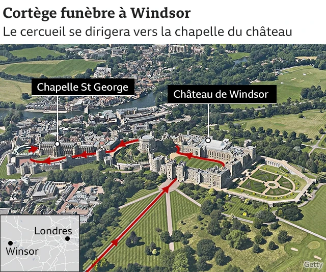 Procession funèbre à Windsor