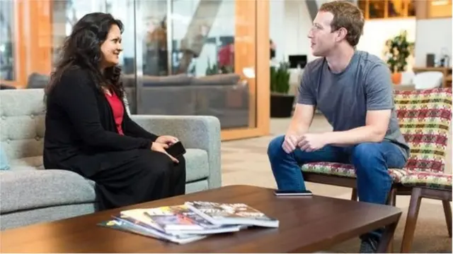 मार्क झुकेरबर्गसोबत अंखी दास