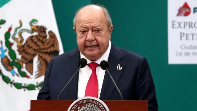 Carlos Romero Deschamps en una imagen de 2018 con motivo del 80 aniversario de la expropiación de la industria del petróleo de México