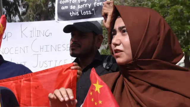 کراچی، چینی، مذمتی احتجاج
