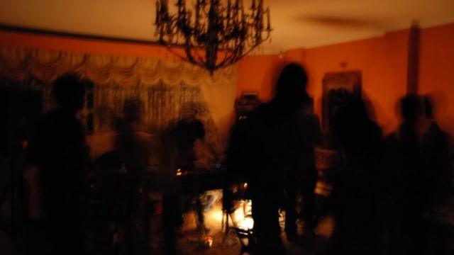 Blurry figures at a party in Iran in 2008/2009