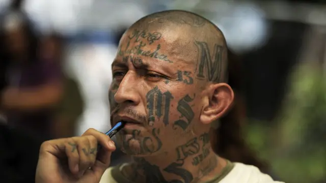 Un integrante de la MS-13.