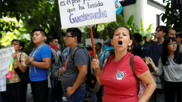 Protesta contra el acuerdo migratorio entre Guatemala y EE.UU.