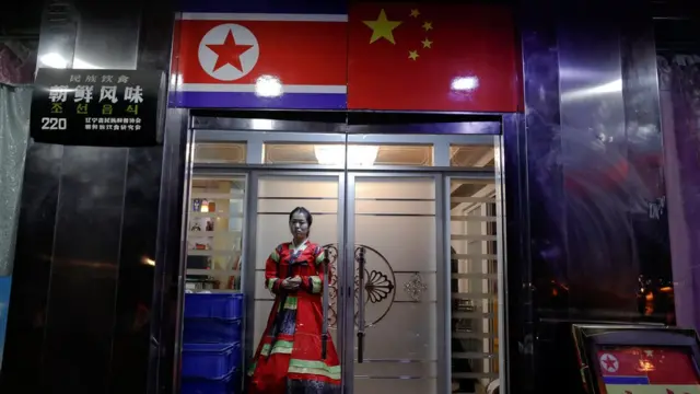 中国丹东的一家朝鲜餐厅