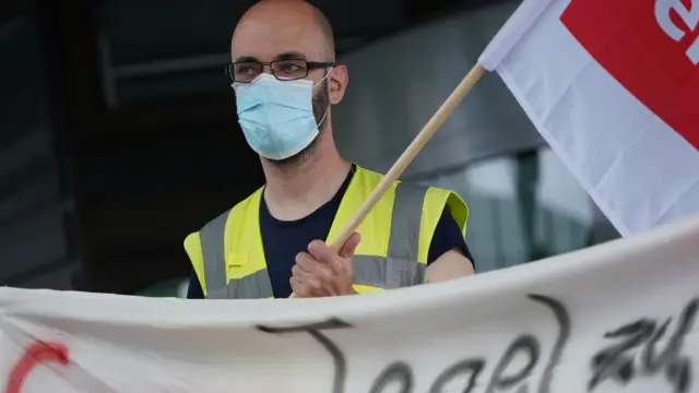 Protestas en Berlín, Alemania.