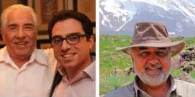 از راست مراد طاهباز، سیامک نمازی و پدرش محمدباقر نمازی