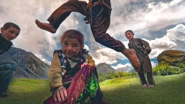 Tribal children playing in Afghanistan