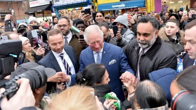 Prince Charles leaves after visiting the TK Maxx Tooting store in London, Britain February 4, 2020