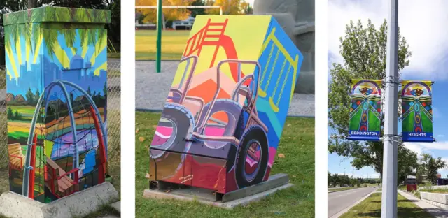 በካልጋሪ ከተማ መንገዶቸ የተለያዩ ቦታዎች ላይ በቋሚነት የቀረቡት የሲሳይ ሥራዎች