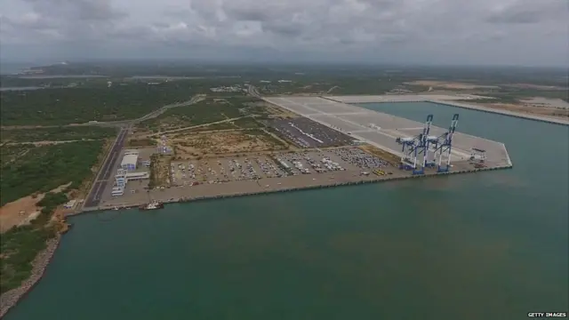 श्रीलंका की हम्बनटोटा बंदरगाह