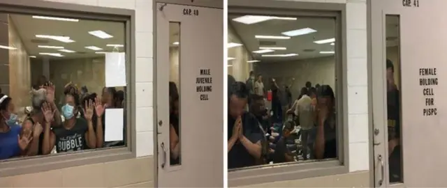 Centro de detención de migrantes en Texas