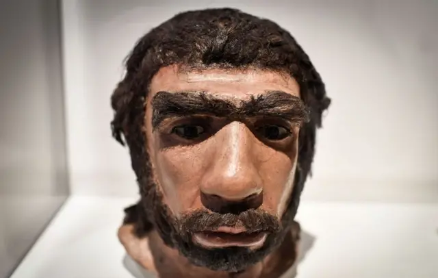 Recreación del hombre de neandertal
