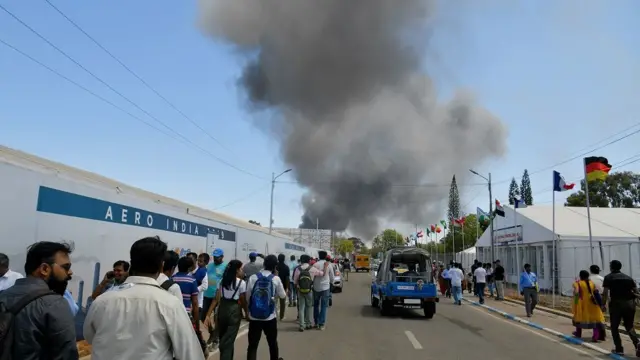 ਐਰੋ ਇੰਡੀਆ ਸ਼ੋਅ ਦੀ ਪਾਰਕਿੰਗ ਵਿੱਚ ਅੱਗ
