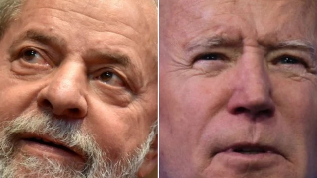 Montagem Lula e Biden