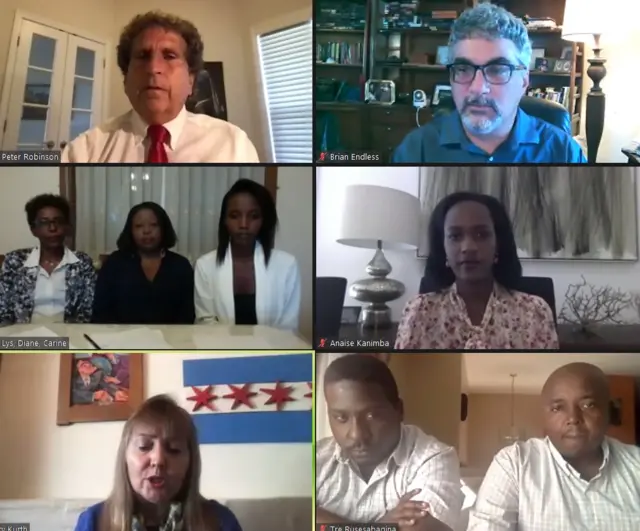 Abana ba Paul Rusesabagina, umwunganizi washyizweho n'umuryango we n'umuvugizi w'ishyirahamwe rifasha yashinze, mu kiganiro n'abanyamakuru ku wa kane tariki 01/10/2020