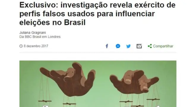 Reportagem da BBC News Brasil premiada