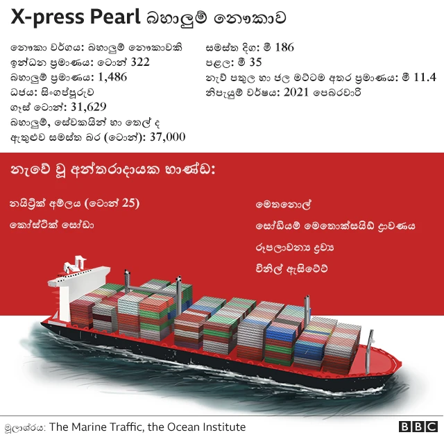 X-PRESS PEARL නෞකාවේ අන්තරායකර ද්‍රව්‍ය ඇතුළත් බහාලුම් 81ක් තිබිණි
