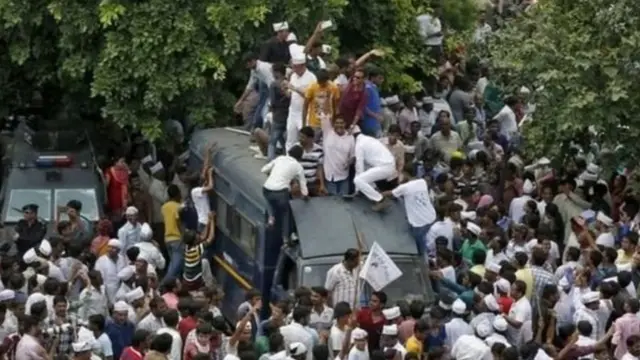 ગુજરાતમાં પાટીદાર આંદોલન સમયની તસવીર