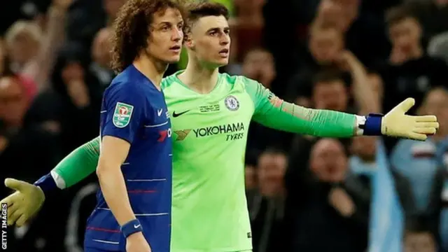 David Luiz and Kepa Arrizabalaga