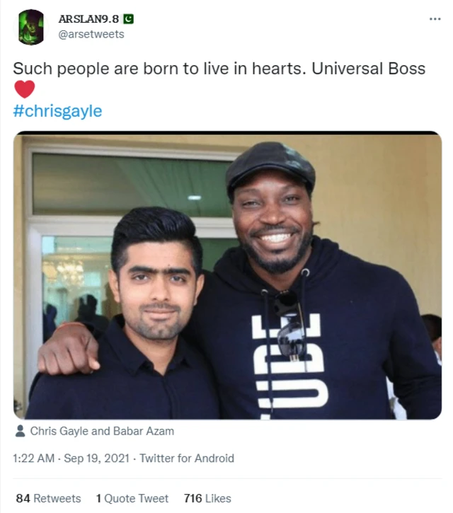 ویسٹ انڈیز، کرس گیل، پاکستان