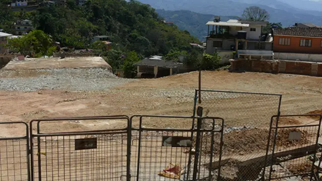 El terreno donde estaba la escuela