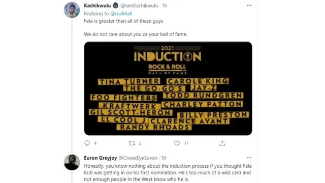 Fans react to Rock and Roll announcement