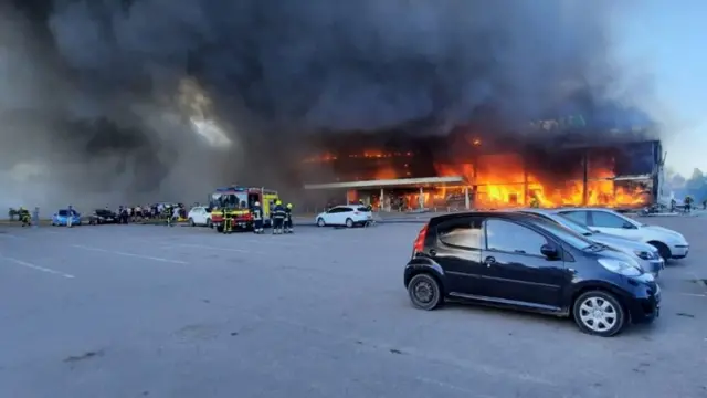 пожар в ТЦ Кремнчуга