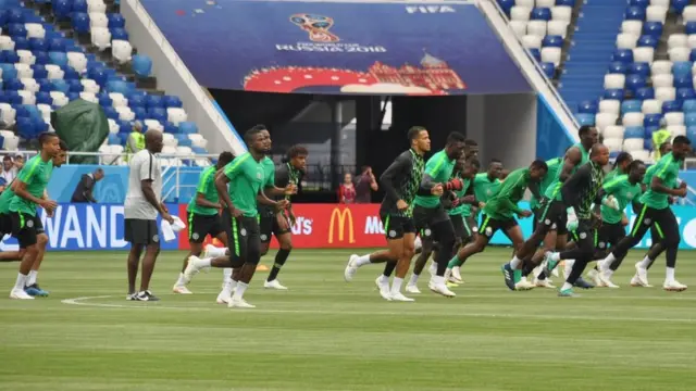 Super Eagles training on Friday June 15