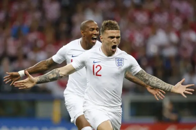 Kieran Trippier anotó su primer gol con su selección y lo hizo en unas semifinales de un Mundial.