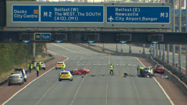 Fatal Belfast crash Car driven wrong way on motorway