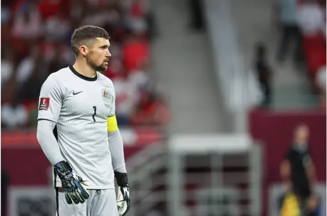 澳大利亚队的守门员马修·瑞安