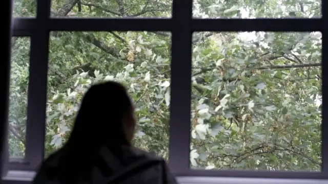 mujer en la ventana
