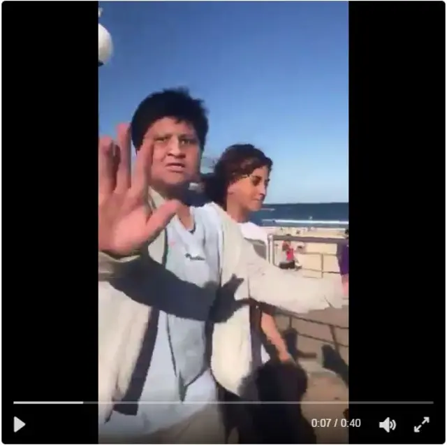 Una captura del video en el que aparece Lucía Rodríguez