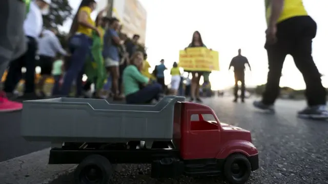 Protestowww esporte betBrasília pela eliminação dos impostos federais sobre o diesel