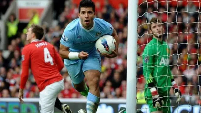 Sergio Aguero ya daga ragar Manchester United