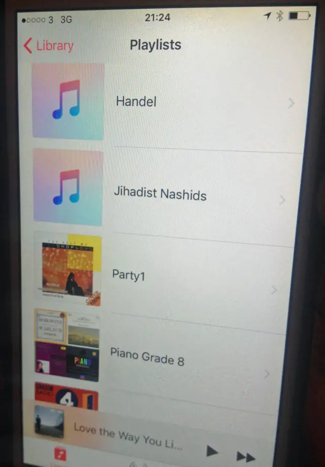 La playlist en el móvil de Kendall