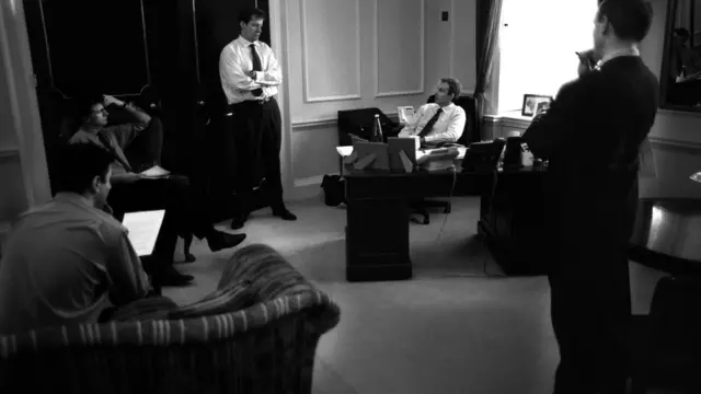 Тони Блэр со своими советниками