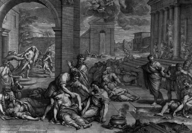 14व्या शतकातील प्लेगचं चित्र