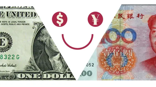 Dollar and Yuan notes.