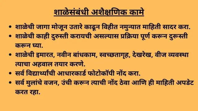 अशैक्षणिक कामं