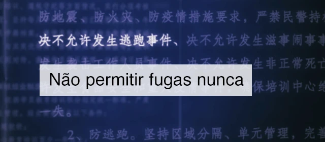 Trecho do documento que falacraps back up betnão permitir fugas nunca