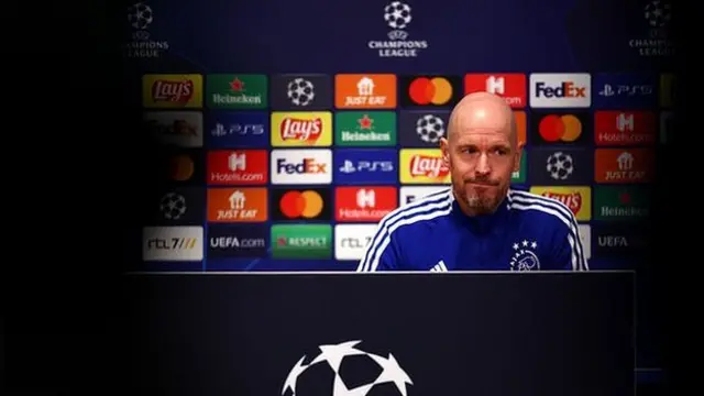 Erik Ten Hag speaks during a press conference