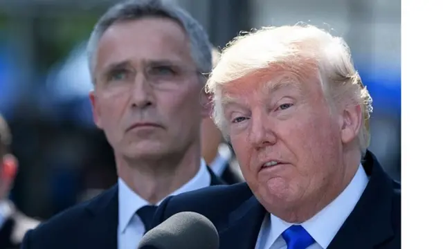 Donald Tramp i Jens Stoltenberg
