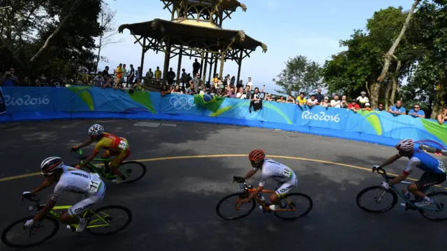 Prueba de ciclismo de ruta en Brasil.