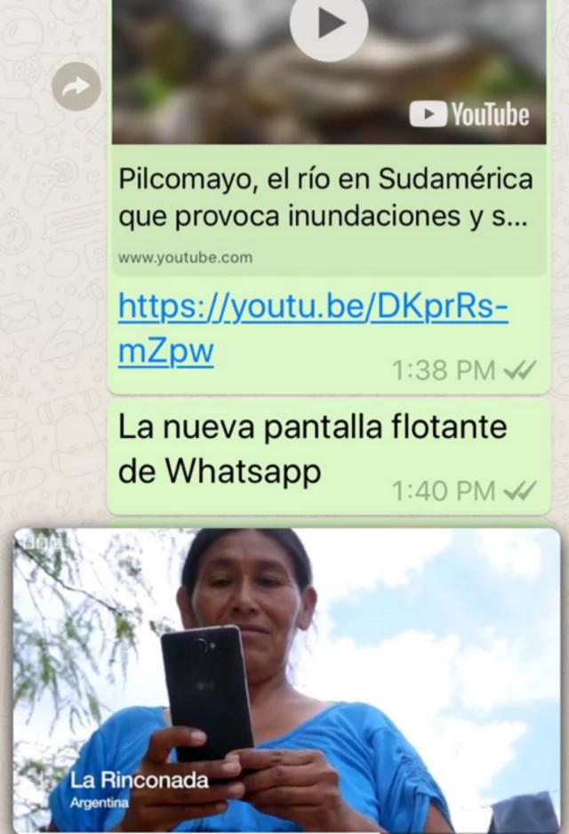 Pantalla de Whatsapp