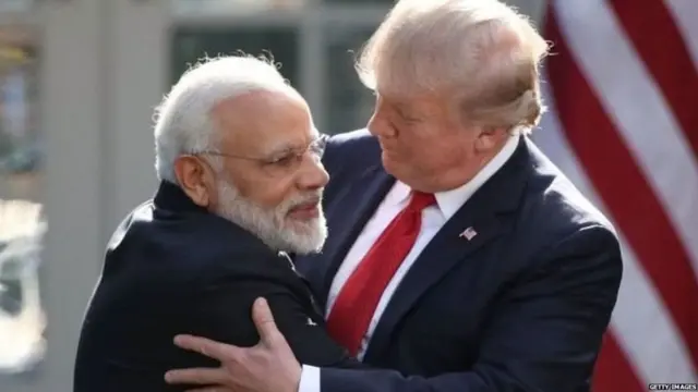 નરેન્દ્ર મોદી અને ડોનાલ્ડ ટ્રમ્પ
