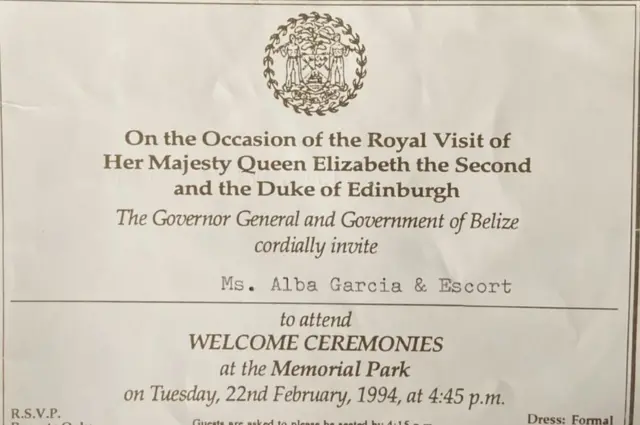 বেলিজের সেই অনুষ্ঠানের নিমন্ত্রণপত্র এখনো সংরক্ষণ করে রেখেছেন অ্যান্দ্রেয়ার দাদা-দাদী