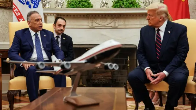 الكاظمي وترامب في البيت الأبيض في 20 أغسطس 2020
