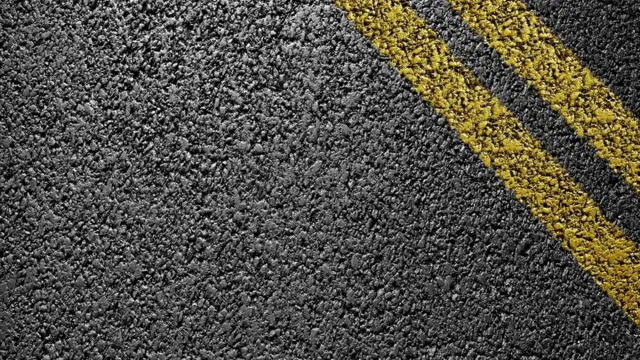 Road with double yellow lines